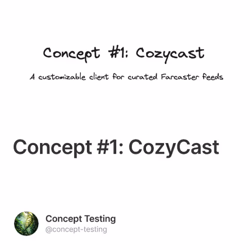 Concept #1: CozyCast