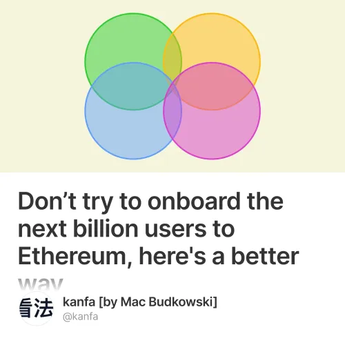 Don’t try to onboard the next billion users to Ethereum, here's a better way