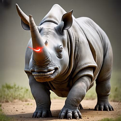 grey rhino laser eyes