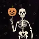 Skeleton and Pumpkin