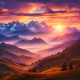 a serene mountain landscape