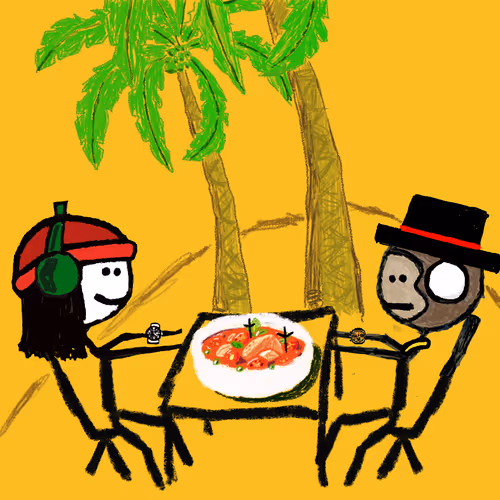 Chicken dinner with Lia and DE