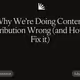 Why We're Doing Content Distribution Wrong (and How to Fix it)