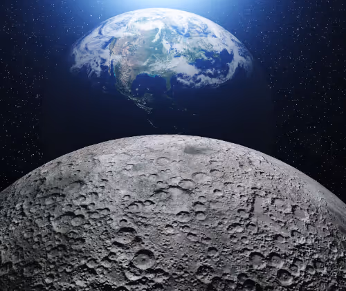 Ethereum shines golden in space.