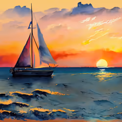 Lingering light of the setting sun