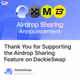 Thank You for Supporting the Airdrop Sharing Feature on DackieSwap