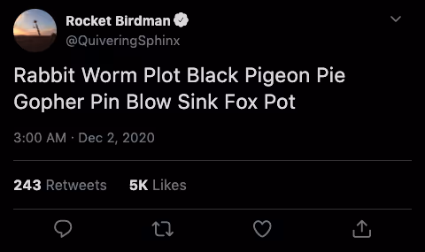 Rocket Birdman's Mysterious Tweet