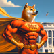Doge Super Hero At The White House.