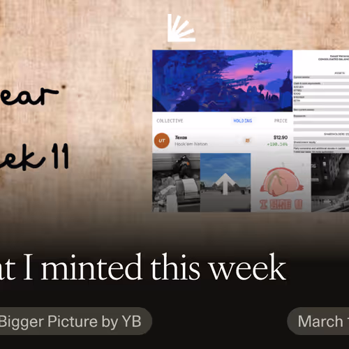 What I minted this week