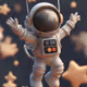 retro futuristic astronaut