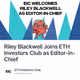 Riley Blackwell Joins ETH Investors Club as Editor-in-Chief
