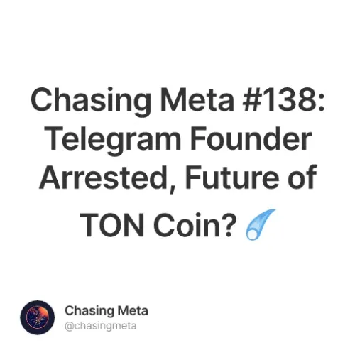 Chasing Meta #138: Telegram Founder Arrested, Future of TON Coin? ☄️