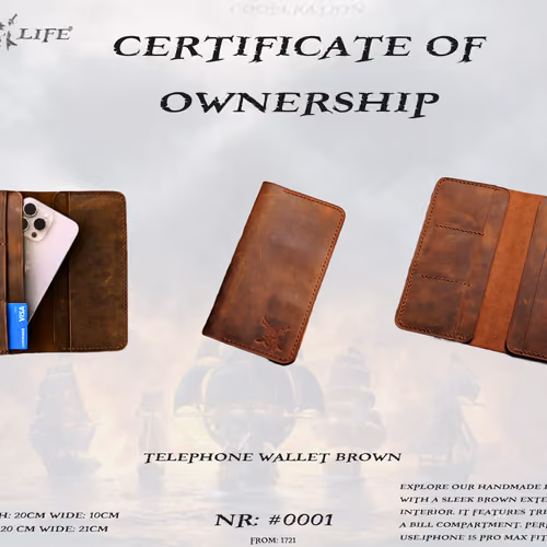 Telephone wallet brown