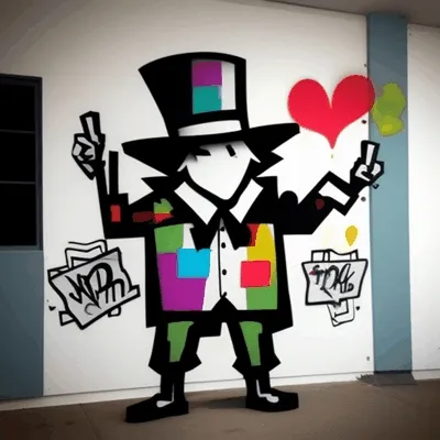 graffiti paper people