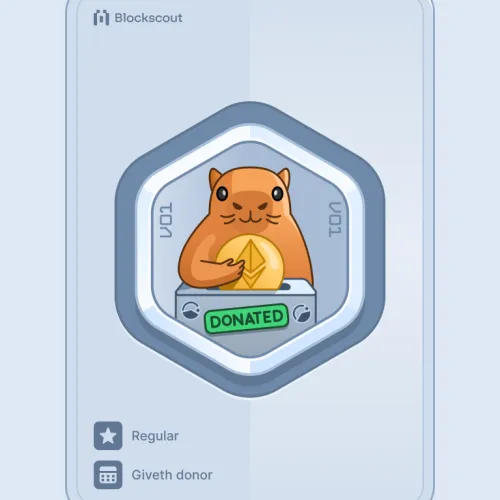 Blockscout Giveth V1 badge