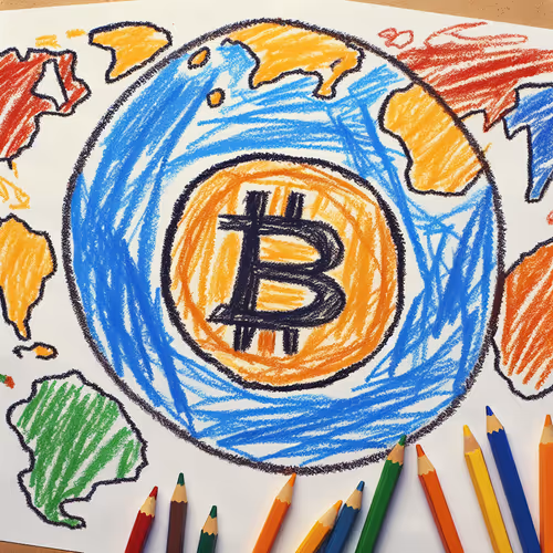 One  bitcoin in the world