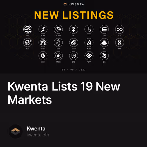 Kwenta Lists 19 New Markets