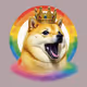 King dog rainbow