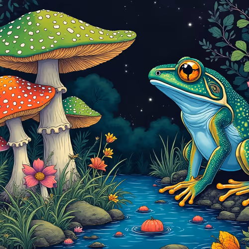 Mushrooms & Frogs