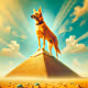 Dog on the pyramid