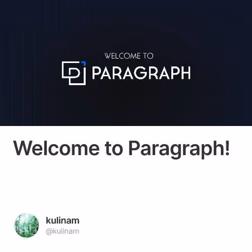 Welcome to Paragraph!
