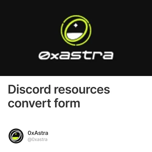 Discord resources convert form