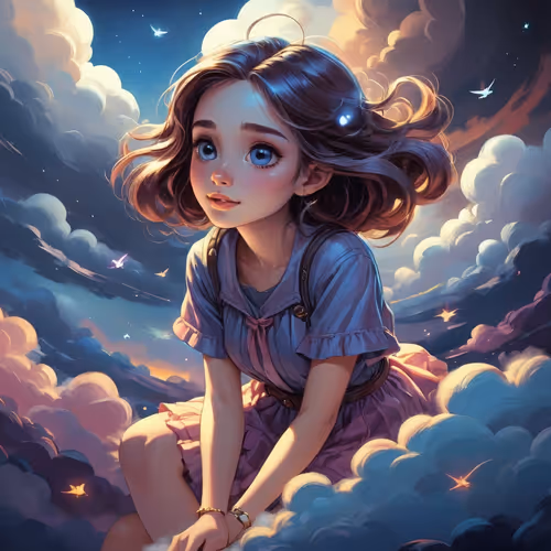 on the clouds