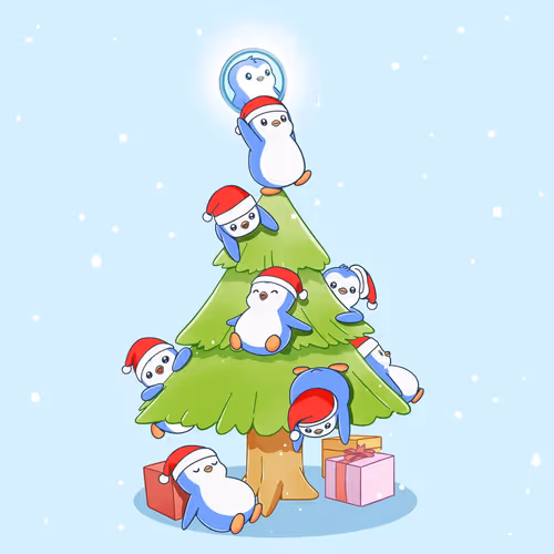 Merry christmas pudgy penguins