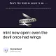 mint now open: even the devil once had wings