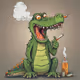 Smoking Croc