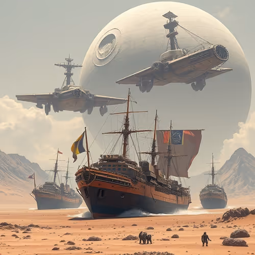 ships on mars