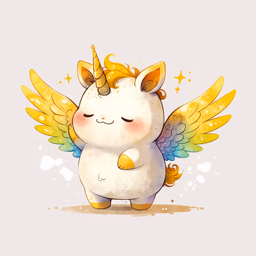 Chibi Hamcaster Golden Unicorn #2