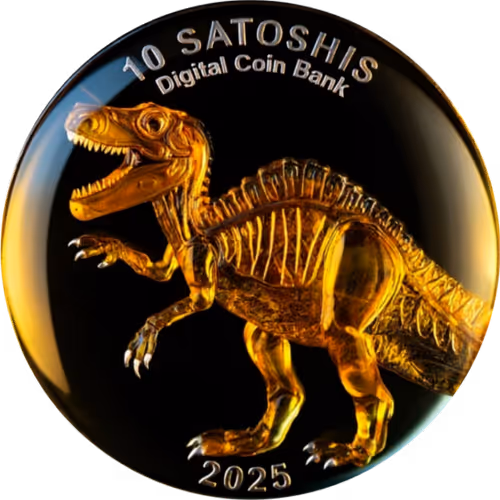 DINOSAURS IN AMBER COINS