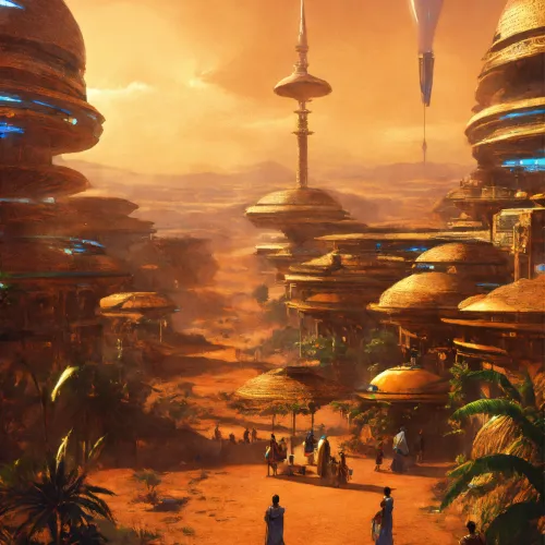 City ​​of the future on mars