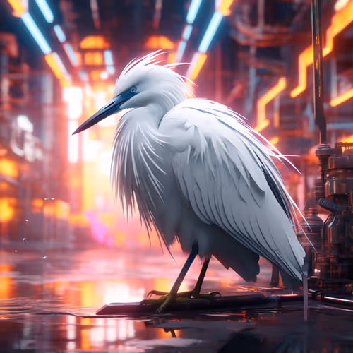Modern egret