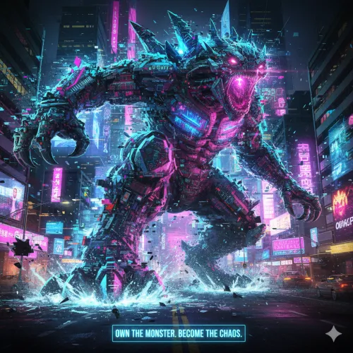 Neon Godzilla