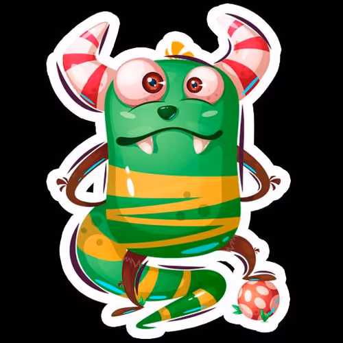 Green Caterpillar Monster