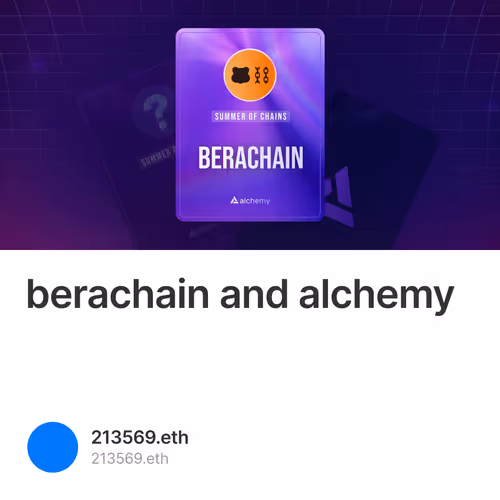 berachain and alchemy