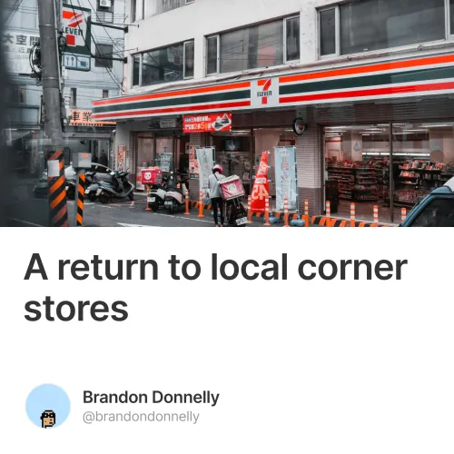 A return to local corner stores
