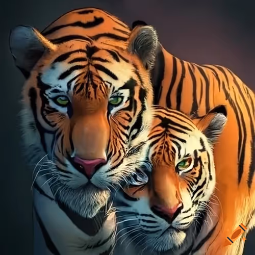 Two tigers