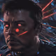 Elon Musk with laser eyes