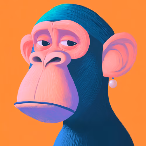 ape with a pearl earring