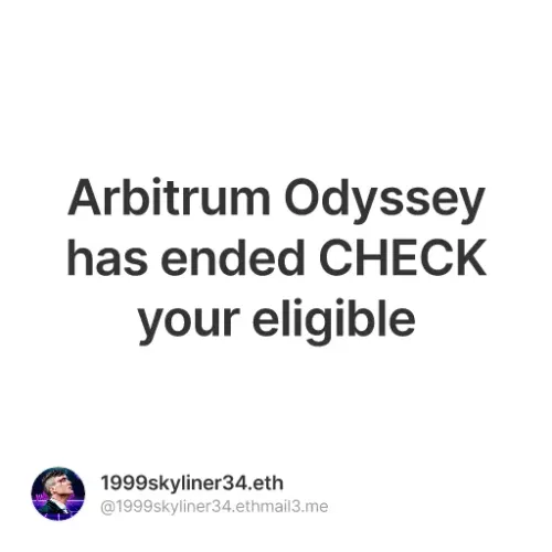 Arbitrum Odyssey has ended CHECK your eligible