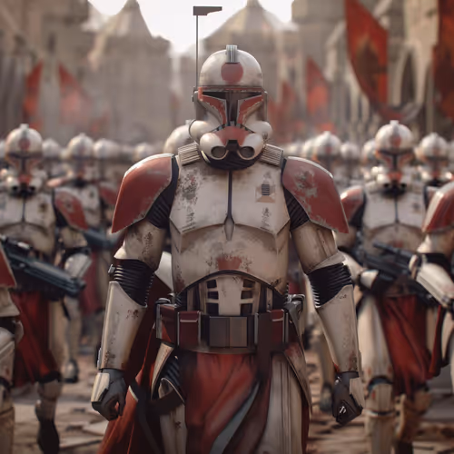 clone troopers mixed with medieval knights
