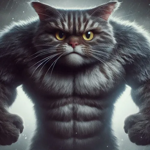 Giant angry Cat