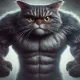 Giant angry Cat