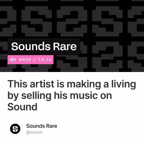 This artist is making a living by selling his music on Sound