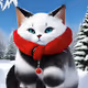 cat in a scarf