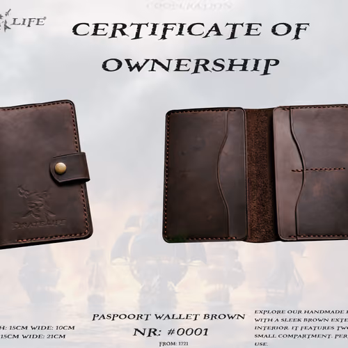 Passport wallet brown