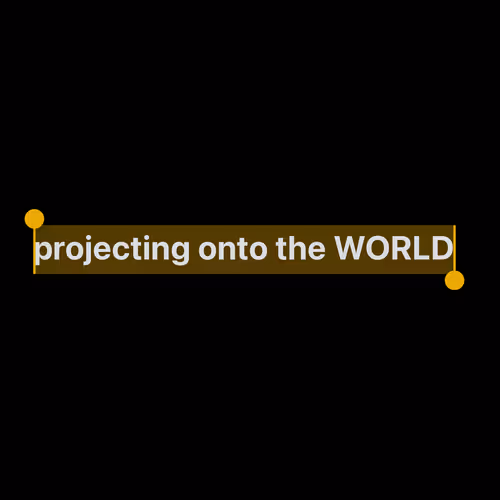 projecting onto the WORLD